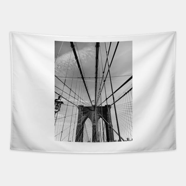 Brooklyn Bridge, New York City - Travel Photography Tapestry by BloomingDiaries