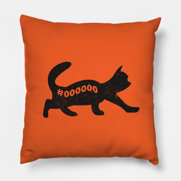 Nerdy Black Cat Design Humor Pillow by Commykaze