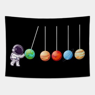 Astronaut Planets Spaceman Funny Space Dwarf Solar System Tapestry