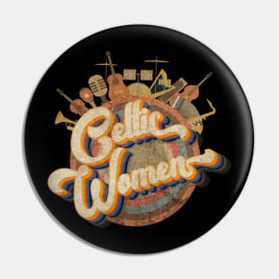 Tshirt Music Designs Vintage Retro - Celtic Women Pin