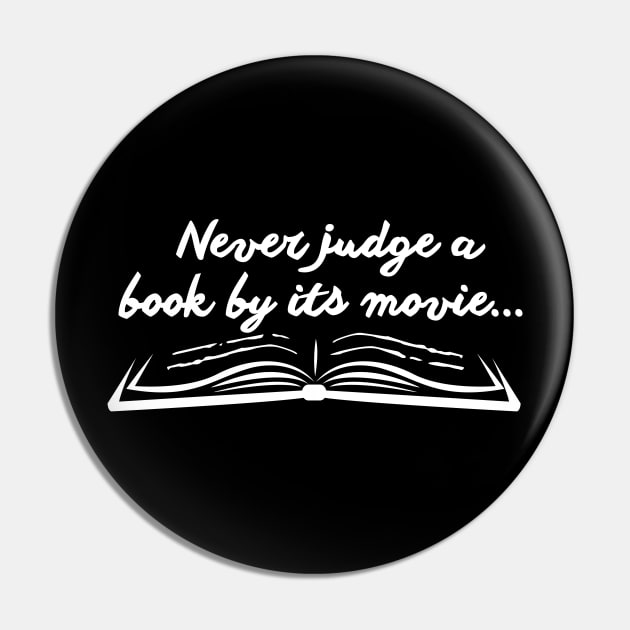 Never Judge a Book Pin by SillyShirts