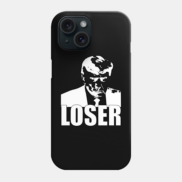 Trump is a loser (white) Phone Case by NickiPostsStuff