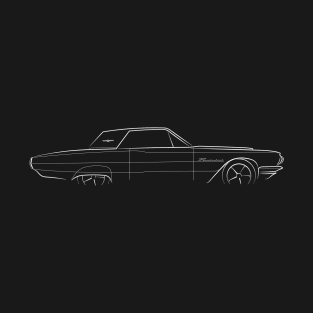 front/profile - 1964 Ford Thunderbird - stencil, white T-Shirt