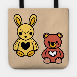 bunny teddy bear Tote