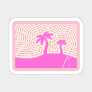 Pink beach Magnet