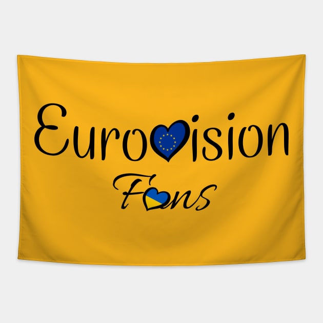 Eurovisión Fans Ucrania. Tapestry by Cotton Candy Art