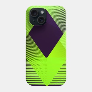 Geometric abstract sport purple green Phone Case