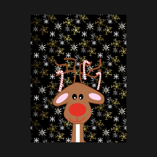 Red Nose Reindeer Christmas by SartorisArt1