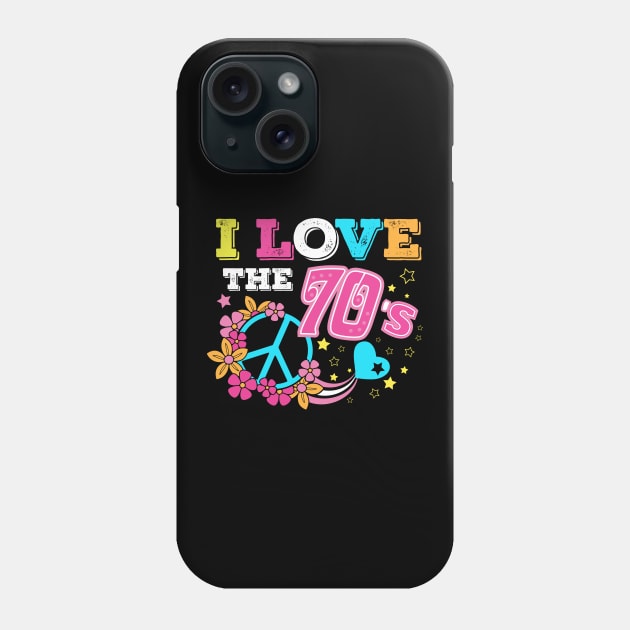 I love the 70s/1970s/1970/Retro/Peace/Flowers/Love Phone Case by Krautshirts