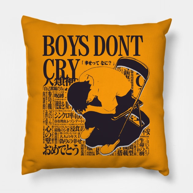 Neon Genesis Evangelion Shinji Ikari Boys Dont Cry Pillow by Mrmera