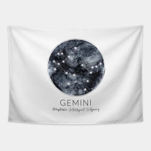 Gemini Zodiac Moon Constellation Tapestry