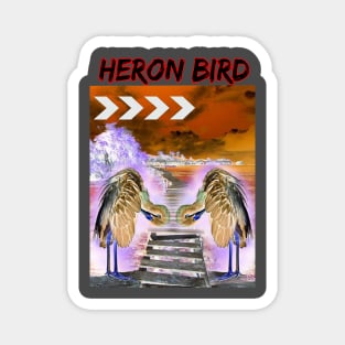 Heron bird art Magnet
