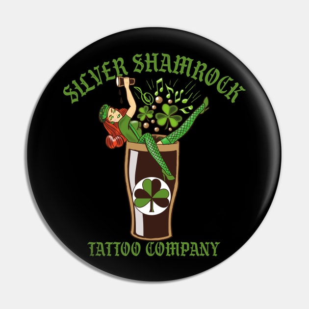 Silver Shamrock Tattoo Company Man's Ruin Shop Style Pin by Silver Shamrock Tattoo Company