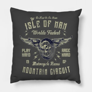 Isle Of Man Motorcycle Racing Pillow