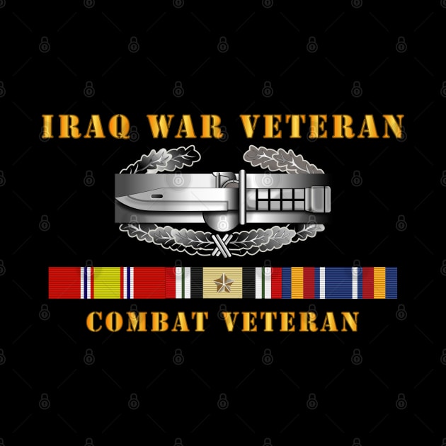 Iraq War Veteran - Combat Action Badge w CAB IRAQ  SVC by twix123844