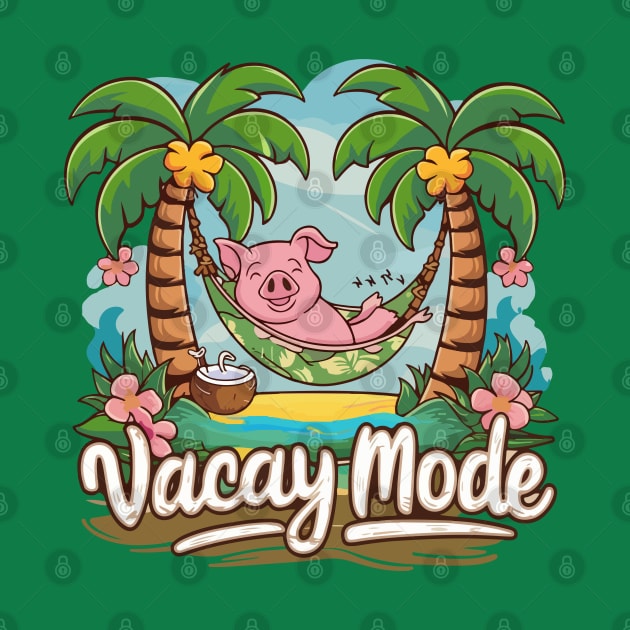 Aloha Hawaiian Pig Vacay Mode by Moulezitouna