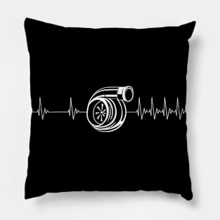 Turbo Heart Beat Car Shirt Slow 2 Fast Race Car Racing Boost Pillow