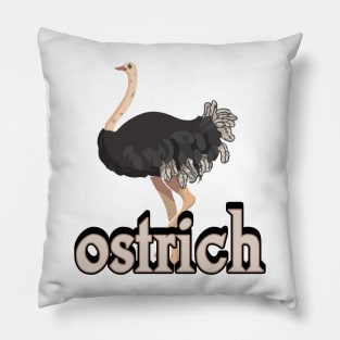 ostrich tshirt design Pillow