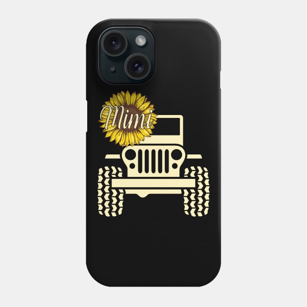 Jeep Sunflower Jeep Mimi Jeep Women Phone Case by Jane Sky
