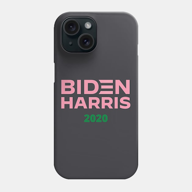 Biden Harris 2020 in Pink + Green Phone Case by ShopFreeThePeople