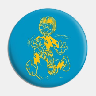 Bolt - Chargers Football Mascot Yellow Pin