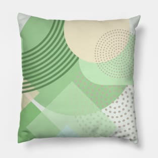 Modern Geometric Pattern Mint Sage Serene Style Pillow