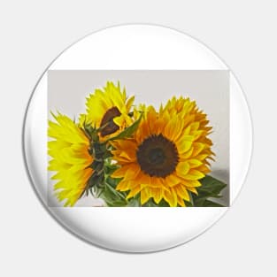 Bright sunflowers Pin