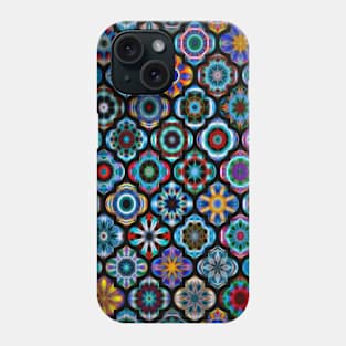 Moroccan tile glowing pattern Phone Case