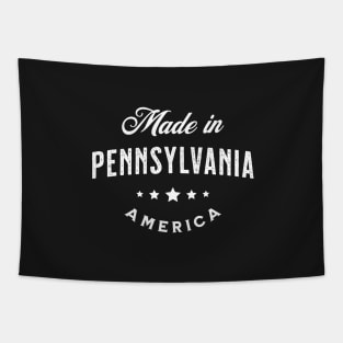 Made In Pennsylvania, USA - Vintage Logo Text Design Tapestry