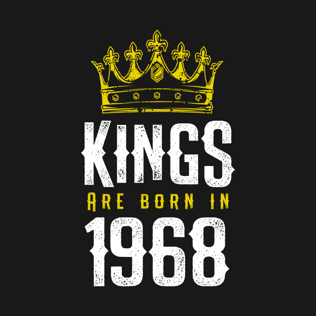 kings are born 1968 birthday quote crown king birthday party gift by thepersianshop