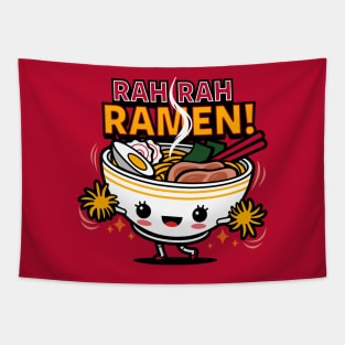 Funny Kawaii Cute Cheerleader Japanese Ramen Cartoon Gift For Ramen Lovers Tapestry