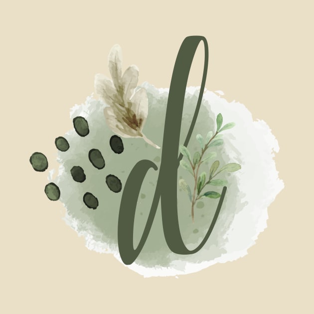 D Floral Letter Capital letter D | Monogramer D | Monogram by A Floral Letter Capital letter A | Monogram, Sticker