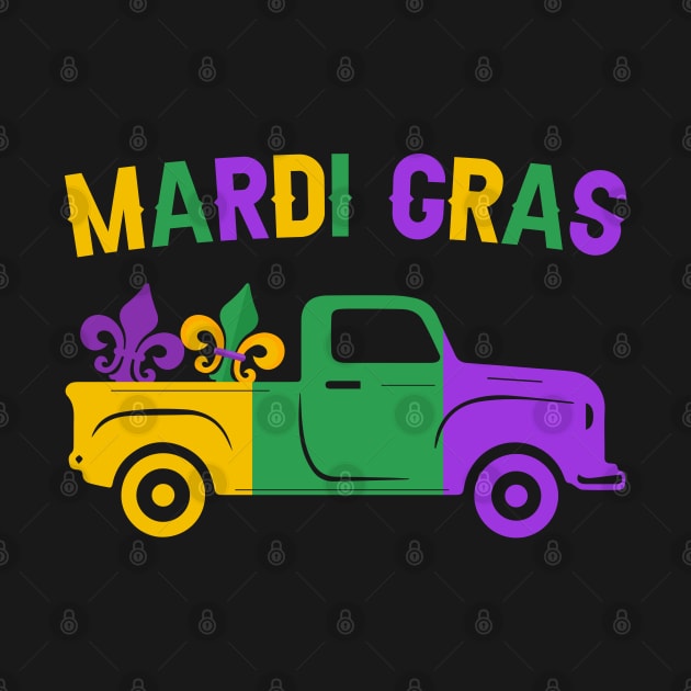 Mardi Gras Truck - Funny New Orleans Fleur-De-Lis Parade by Pizzan