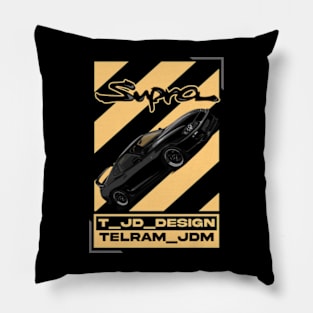 Toyota Supra MK4 Yellow JDM Car Pillow