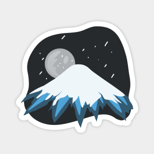 Mount Fuji at cold night Magnet