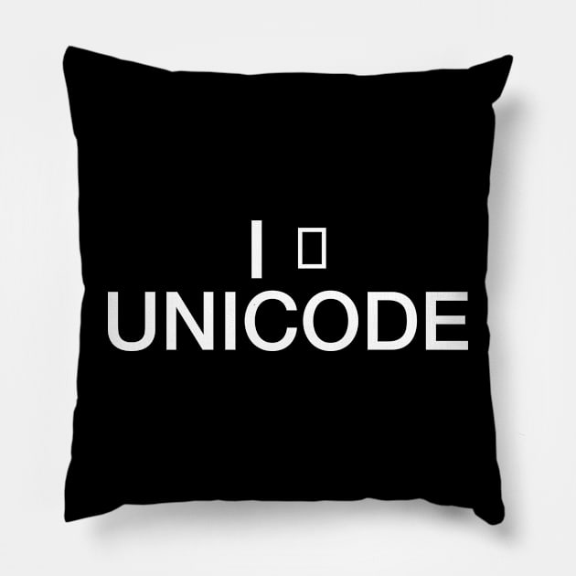 I Unicode Funny Coder Coding Poem for Programmers Pillow by FanaticTee