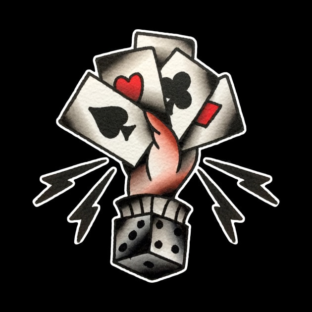 Hand of Aces Tattoo Design by forevertruetattoo