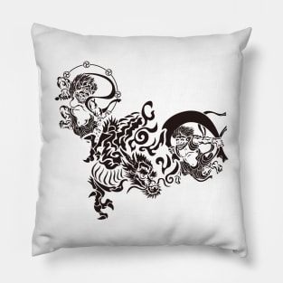 Fujin & Raijin & Dragon Pillow