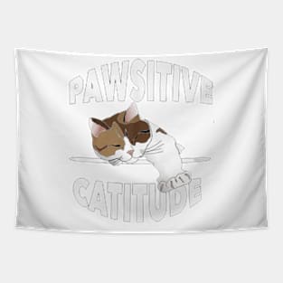 pawsitive catitude Tapestry