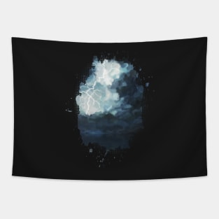 Oceanic Night Storm Tapestry