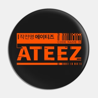 Orange CODE ATEEZ Pin
