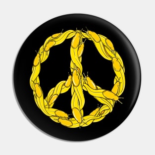 Banana Slug Peace Sign Pin