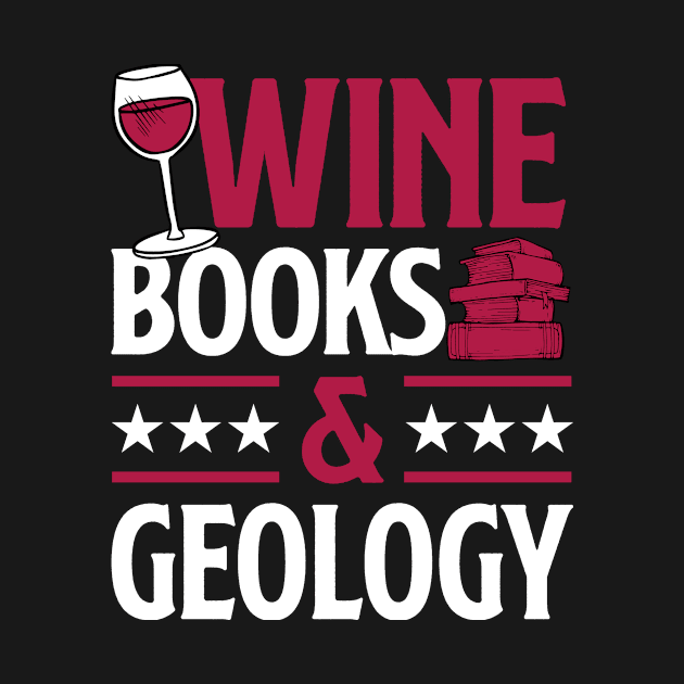 Wine Books And Geology Red Wine Loving Book Reading by rockpapertshirts