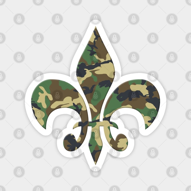 CAMO Fleur Del Lis NOLA New Orleans Magnet by TeeCreations