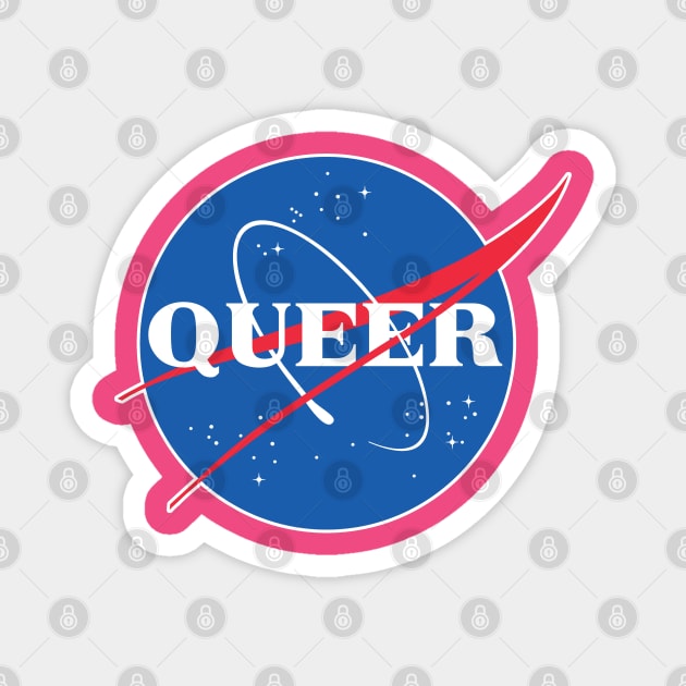 Nasa Queer /// Parody Logo Design Magnet by DankFutura