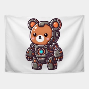 Cute Bear Cyborg Kawaii Tapestry