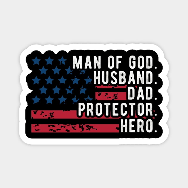 Mens Man of God Husband Daddy Protector Hero Fathers Day Daddy To Be Magnet by andreperez87