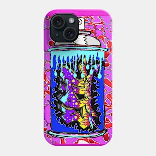 spray can cool background pop art Phone Case