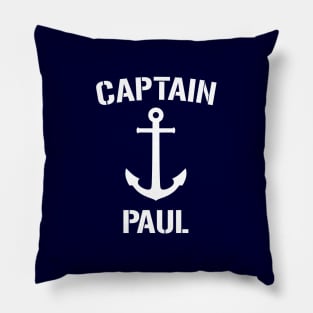 Nautical Captain Paul Personalized Boat Anchor Pillow