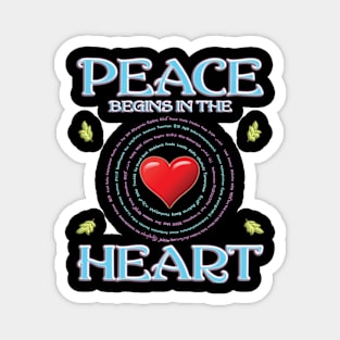 Peace Begins In The Heart - English Version Magnet